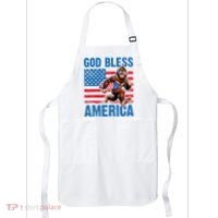 Bigfoot Holding Firework God Bless America Apron thumb 0