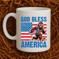 Bigfoot Holding Firework God Bless America Coffee Mug thumb 2