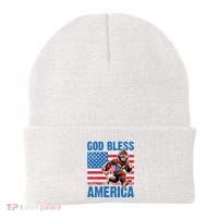 Bigfoot Holding Firework God Bless America Beanie thumb 0