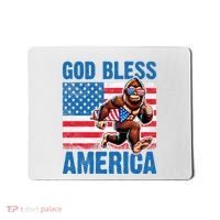 Bigfoot Holding Firework God Bless America Mousepad thumb 0