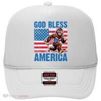 Bigfoot Holding Firework God Bless America Hat thumb 0