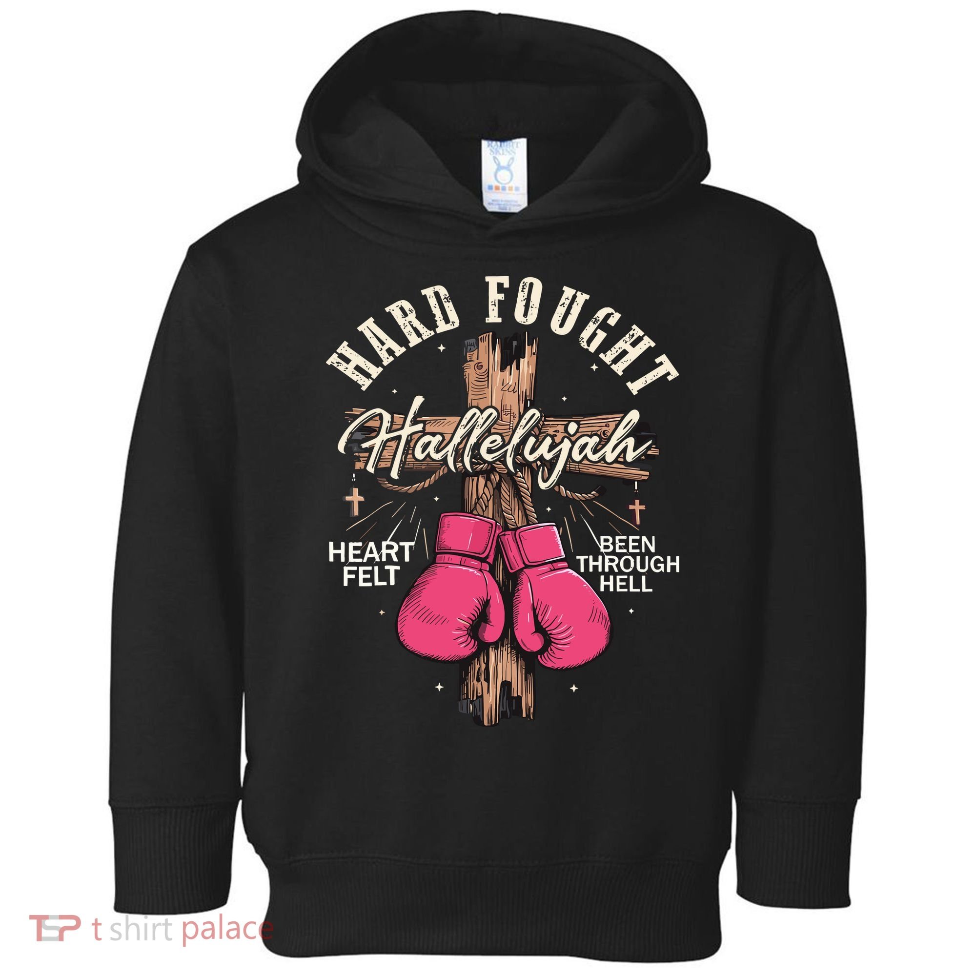 Brandon Hard Fought Hallelujah Praise Jesus Toddler Hoodie