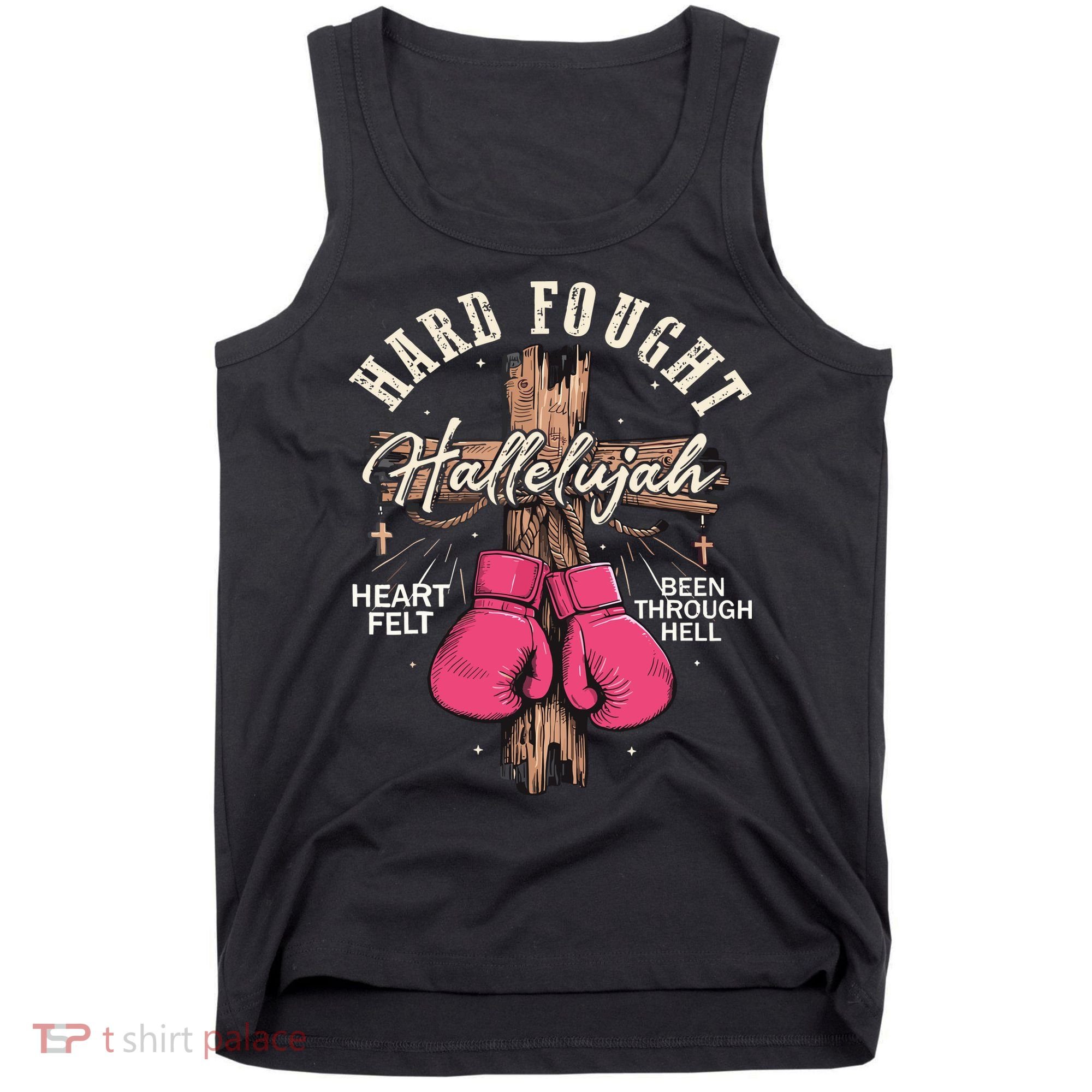 Brandon Hard Fought Hallelujah Praise Jesus Tank Top