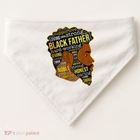 Best Happy Father’s Day Black Father King Afro African Man USA-Made Doggie Bandana thumb 0