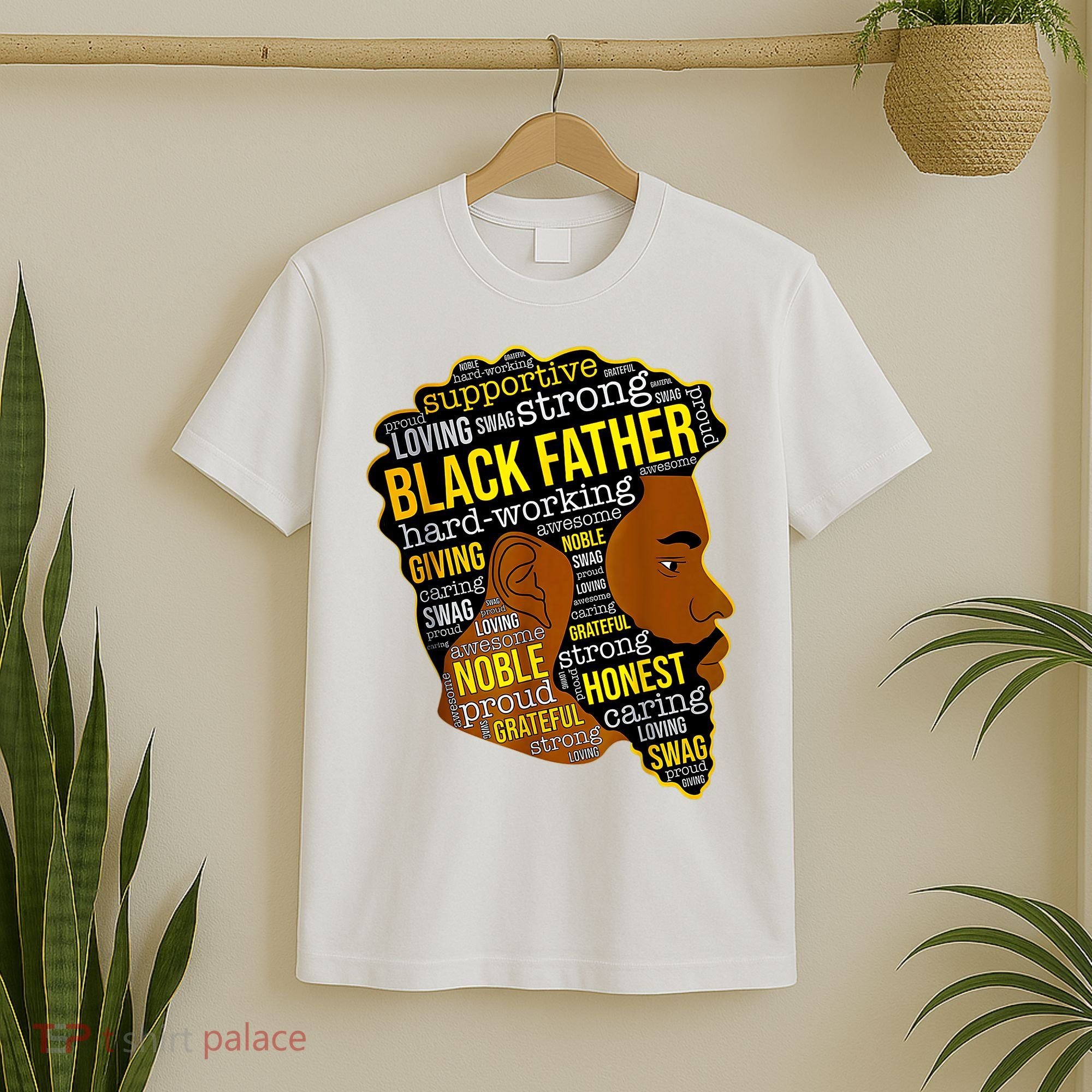 Best Happy Father’s Day Black Father King Afro African Man T-Shirt