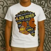Best Happy Father’s Day Black Father King Afro African Man T-Shirt thumb 3