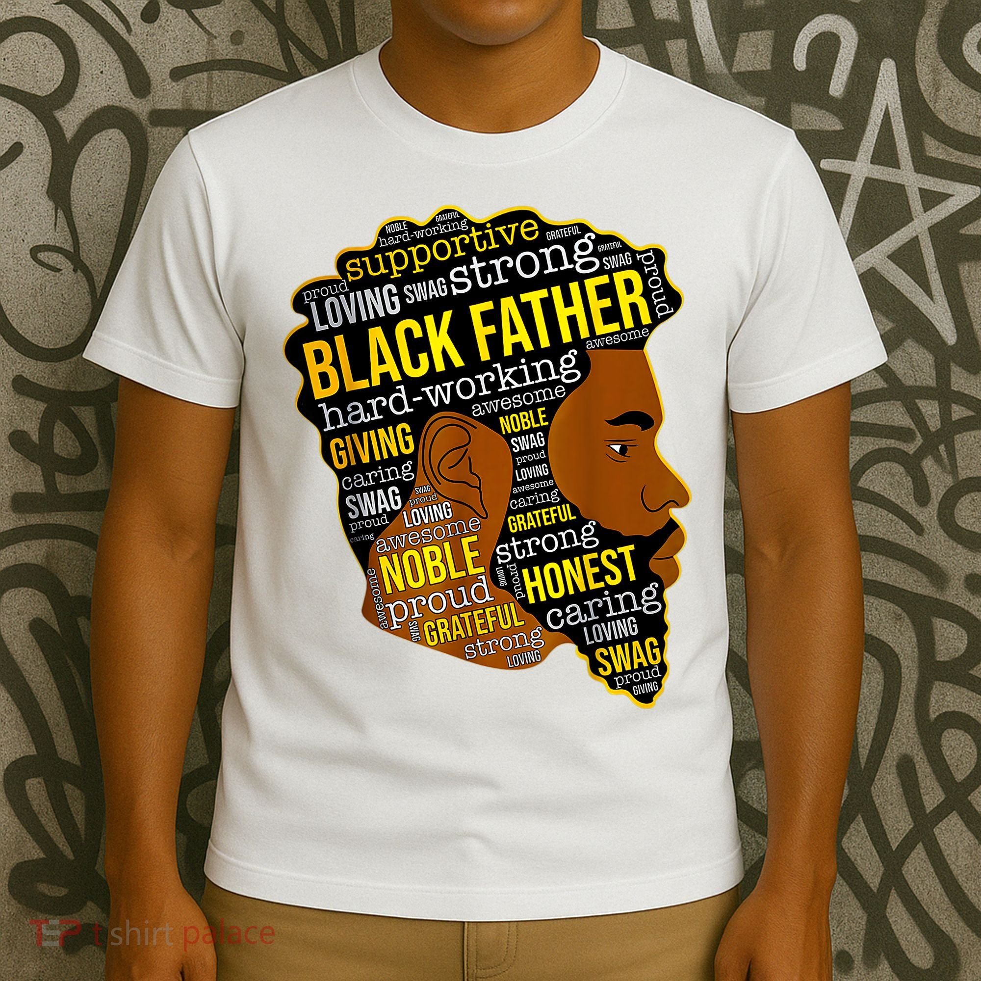 Best Happy Father’s Day Black Father King Afro African Man T-Shirt