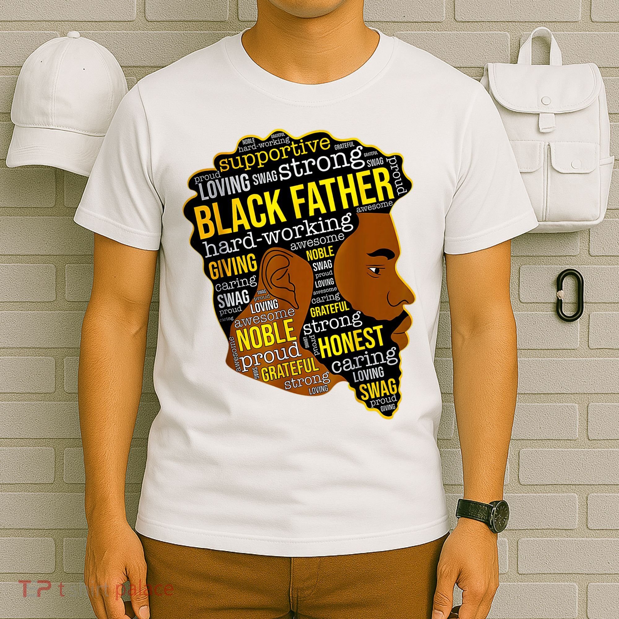 Best Happy Father’s Day Black Father King Afro African Man T-Shirt