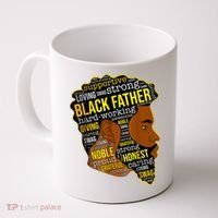 Best Happy Father’s Day Black Father King Afro African Man Coffee Mug thumb 0