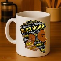 Best Happy Father’s Day Black Father King Afro African Man Coffee Mug thumb 4