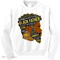 Best Happy Father’s Day Black Father King Afro African Man Kids Sweatshirt thumb 0
