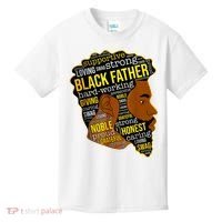Best Happy Father’s Day Black Father King Afro African Man Kids T-Shirt thumb 0