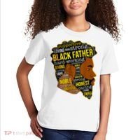 Best Happy Father’s Day Black Father King Afro African Man Kids T-Shirt thumb 2