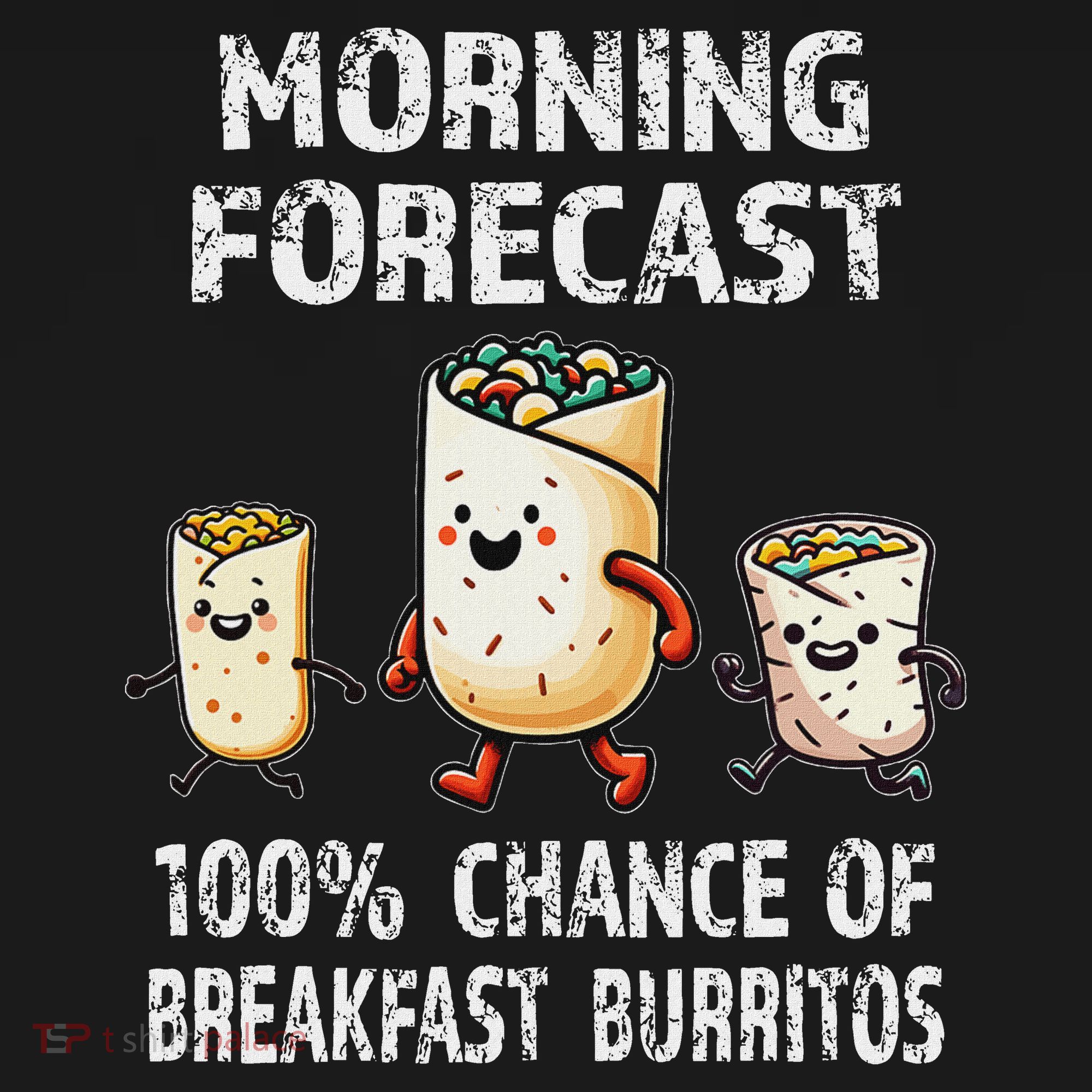 Breakfast Humor Funny Morning Forecast Breakfast Burrito Coaster
