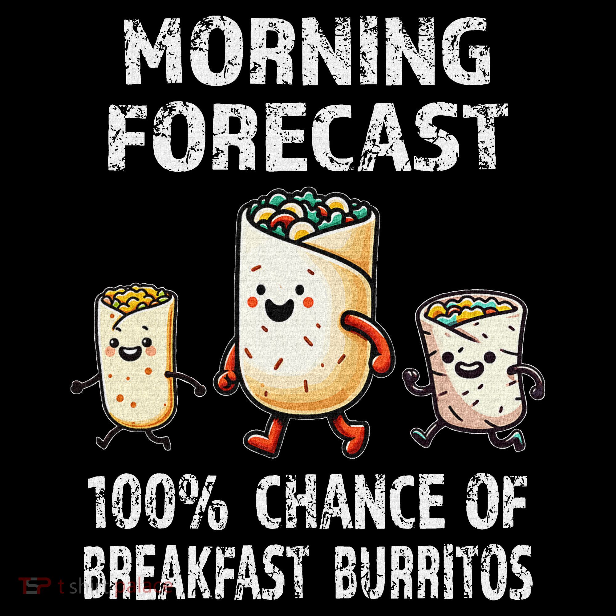 Breakfast Humor Funny Morning Forecast Breakfast Burrito Mousepad