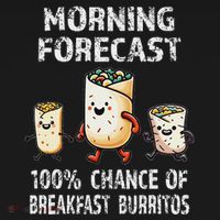 Breakfast Humor Funny Morning Forecast Breakfast Burrito Visor thumb 3