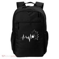 Bowling Heartbeat For Bowling Lovers And Players Backpack thumb 0