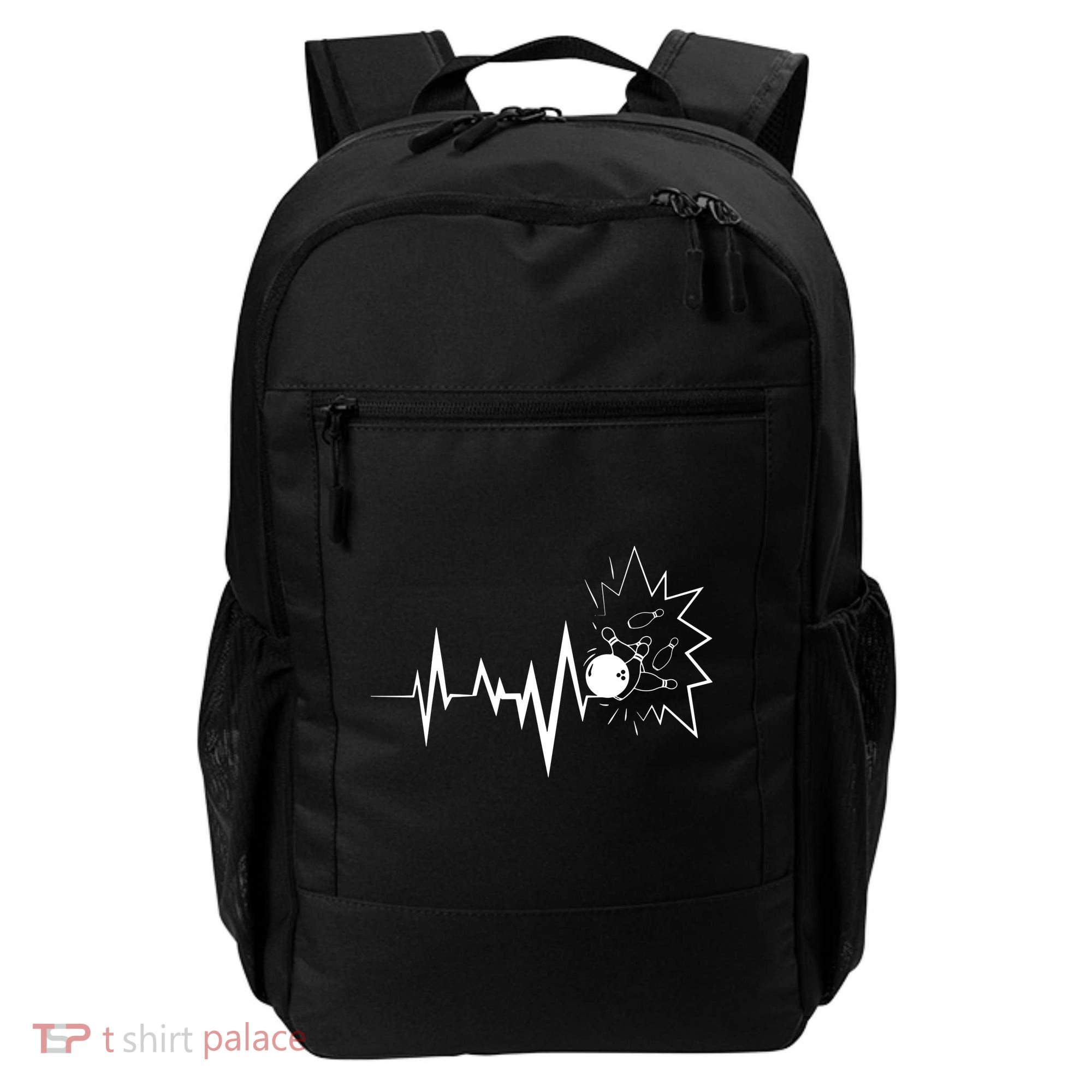 Bowling Heartbeat For Bowling Lovers And Players Backpack