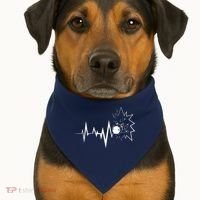 Bowling Heartbeat For Bowling Lovers And Players USA-Made Doggie Bandana thumb 1