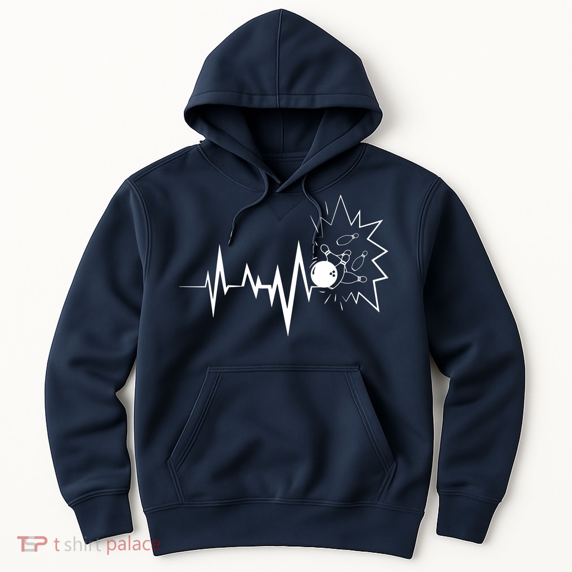 Bowling Heartbeat For Bowling Lovers And Players Hoodie