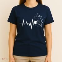 Bowling Heartbeat For Bowling Lovers And Players T-Shirt thumb 4