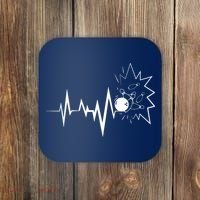 Bowling Heartbeat For Bowling Lovers And Players Coaster thumb 0
