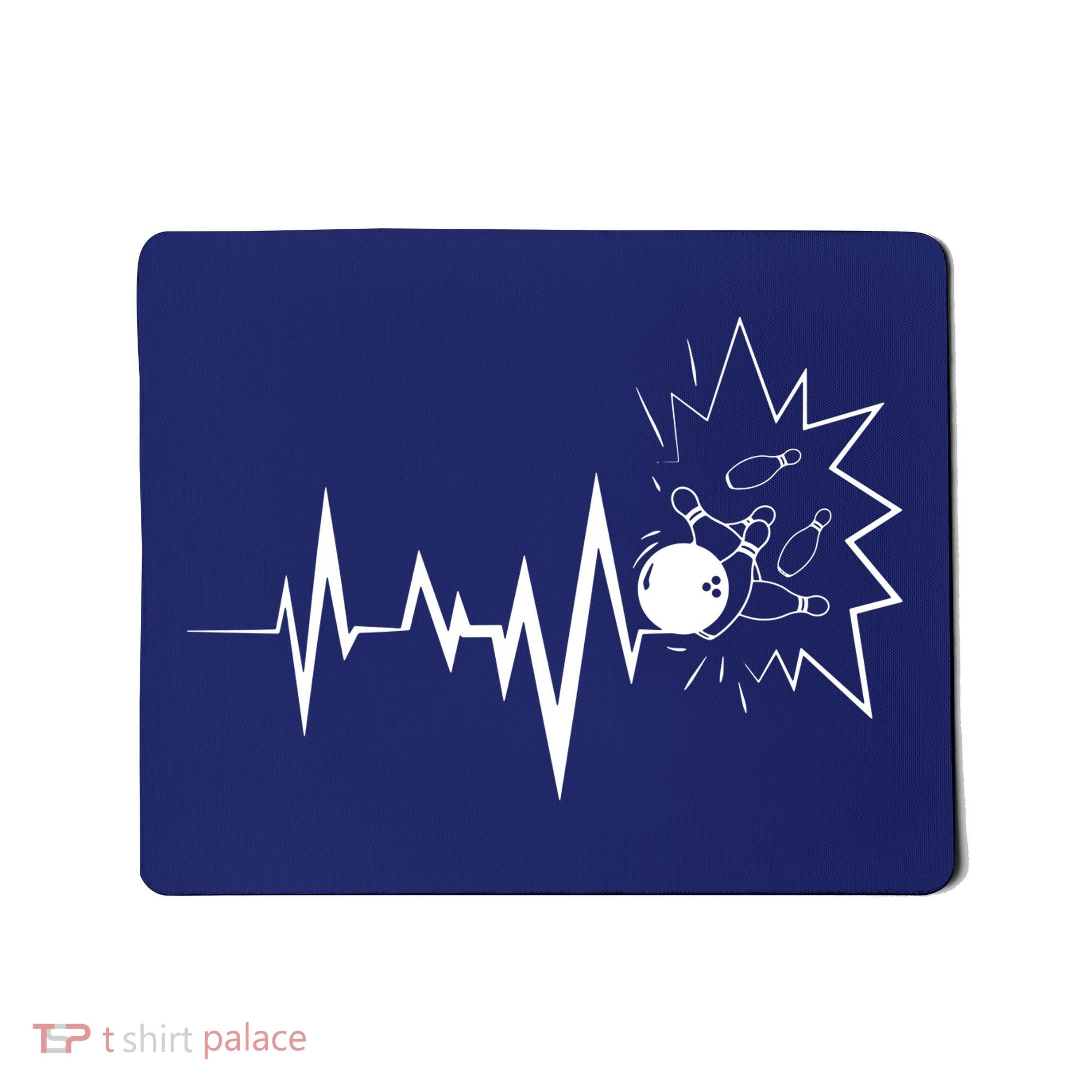 Bowling Heartbeat For Bowling Lovers And Players Mousepad