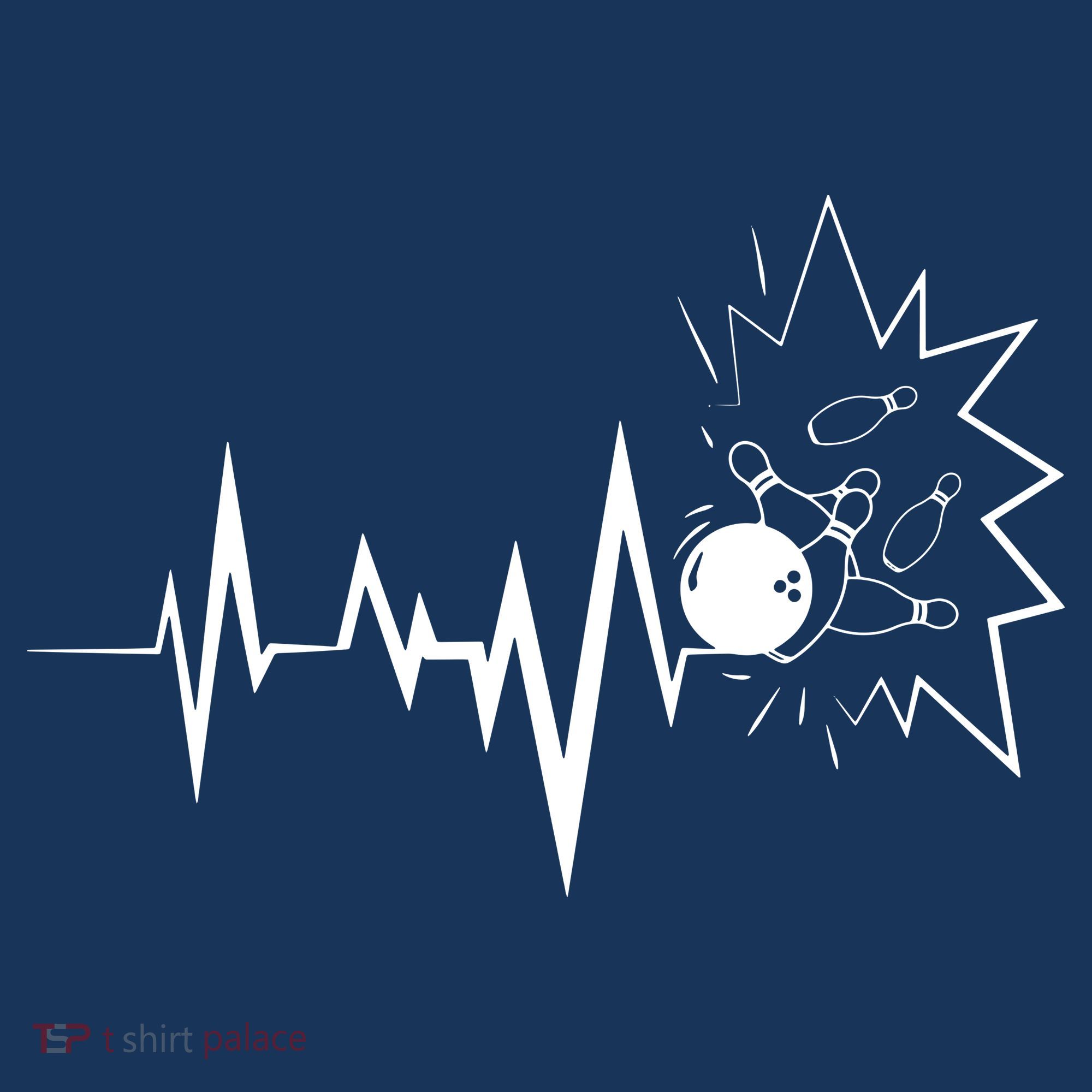 Bowling Heartbeat For Bowling Lovers And Players Mousepad