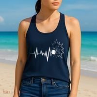 Bowling Heartbeat For Bowling Lovers And Players Women's Tank Top thumb 2