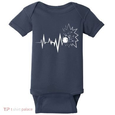 Bowling Heartbeat For Bowling Lovers And Players Baby Bodysuit