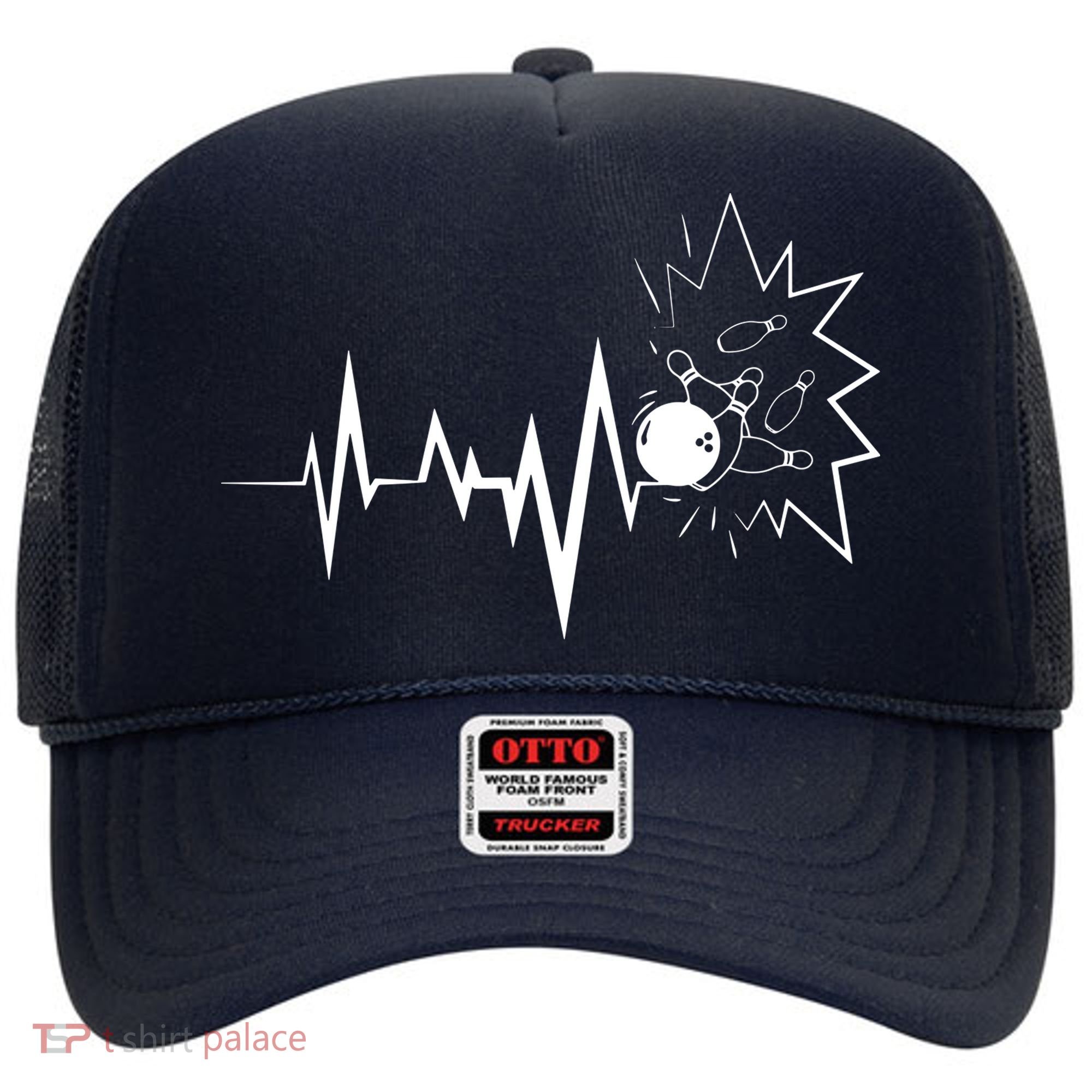 Bowling Heartbeat For Bowling Lovers And Players Hat