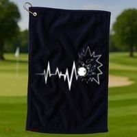 Bowling Heartbeat For Bowling Lovers And Players Golf Towel thumb 1