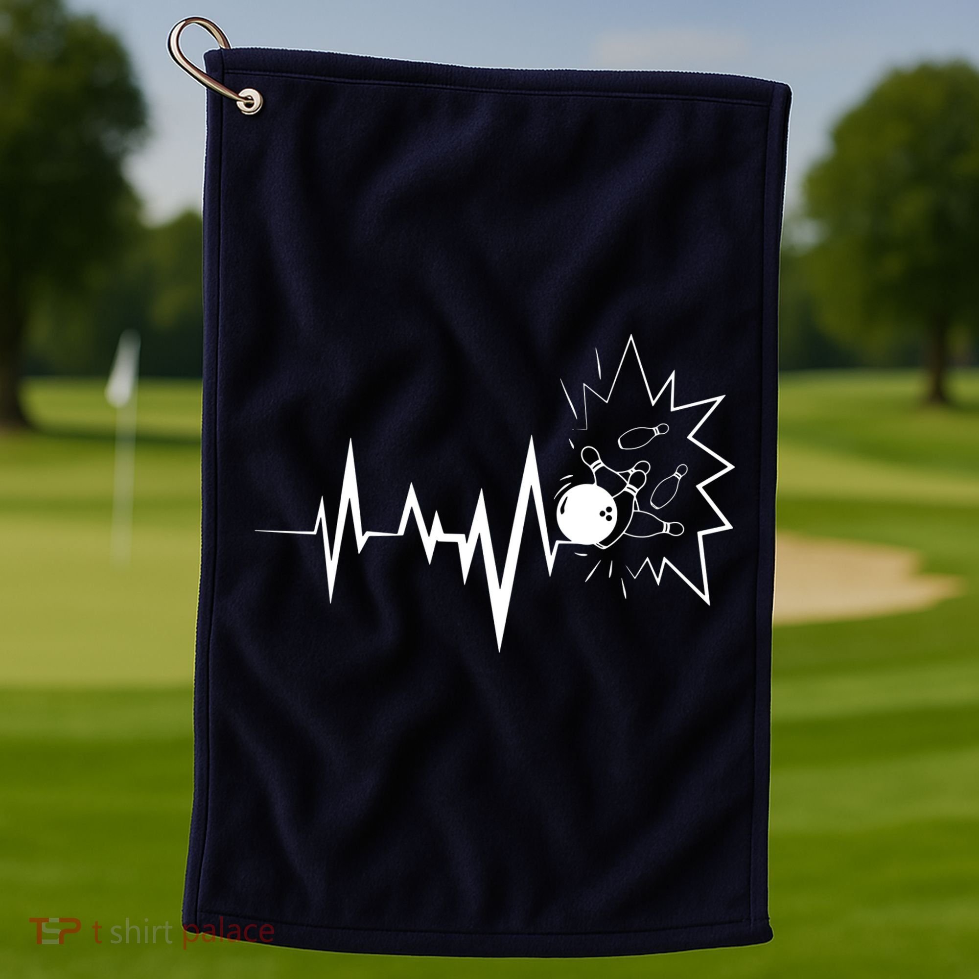 Bowling Heartbeat For Bowling Lovers And Players Golf Towel