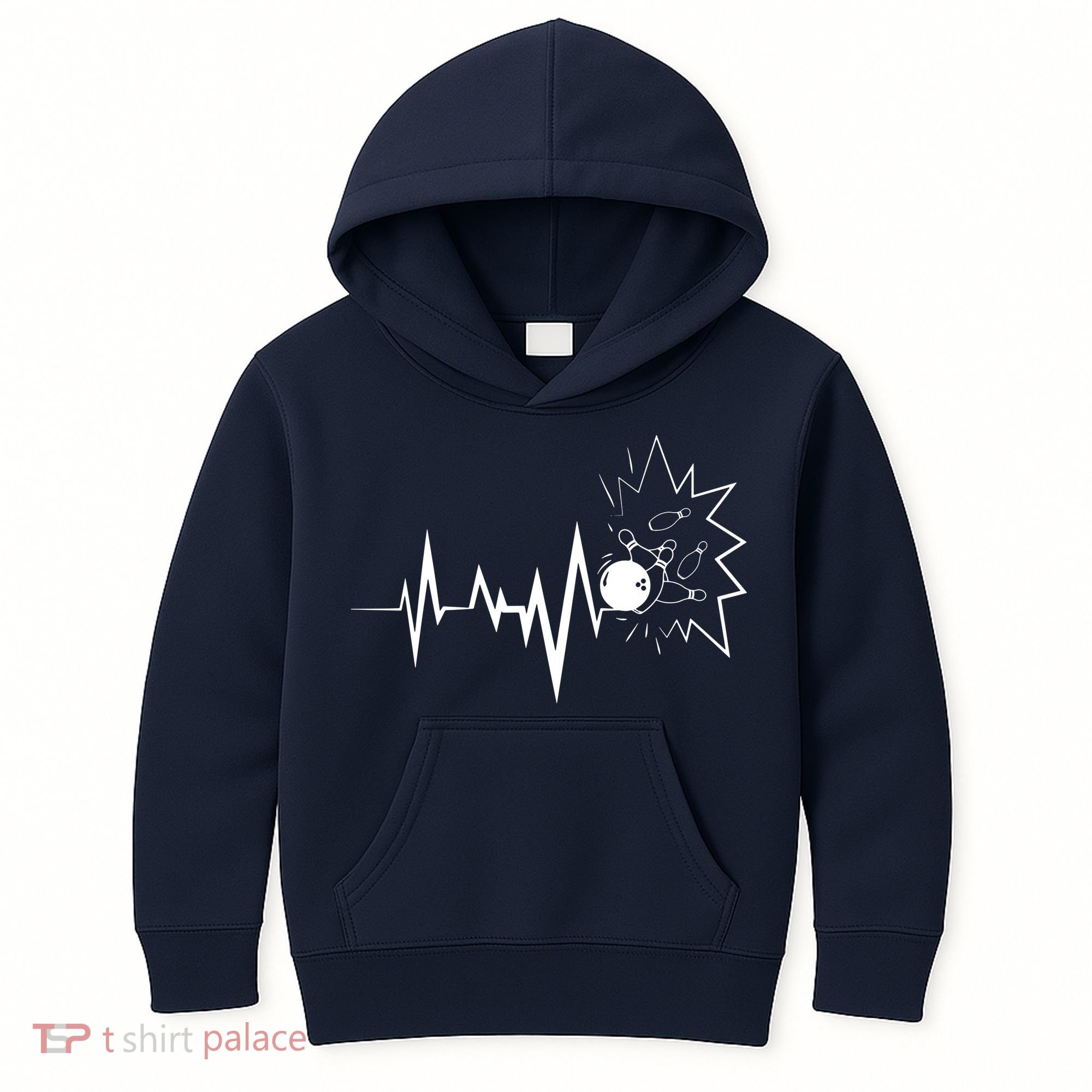 Bowling Heartbeat For Bowling Lovers And Players Kids Hoodie