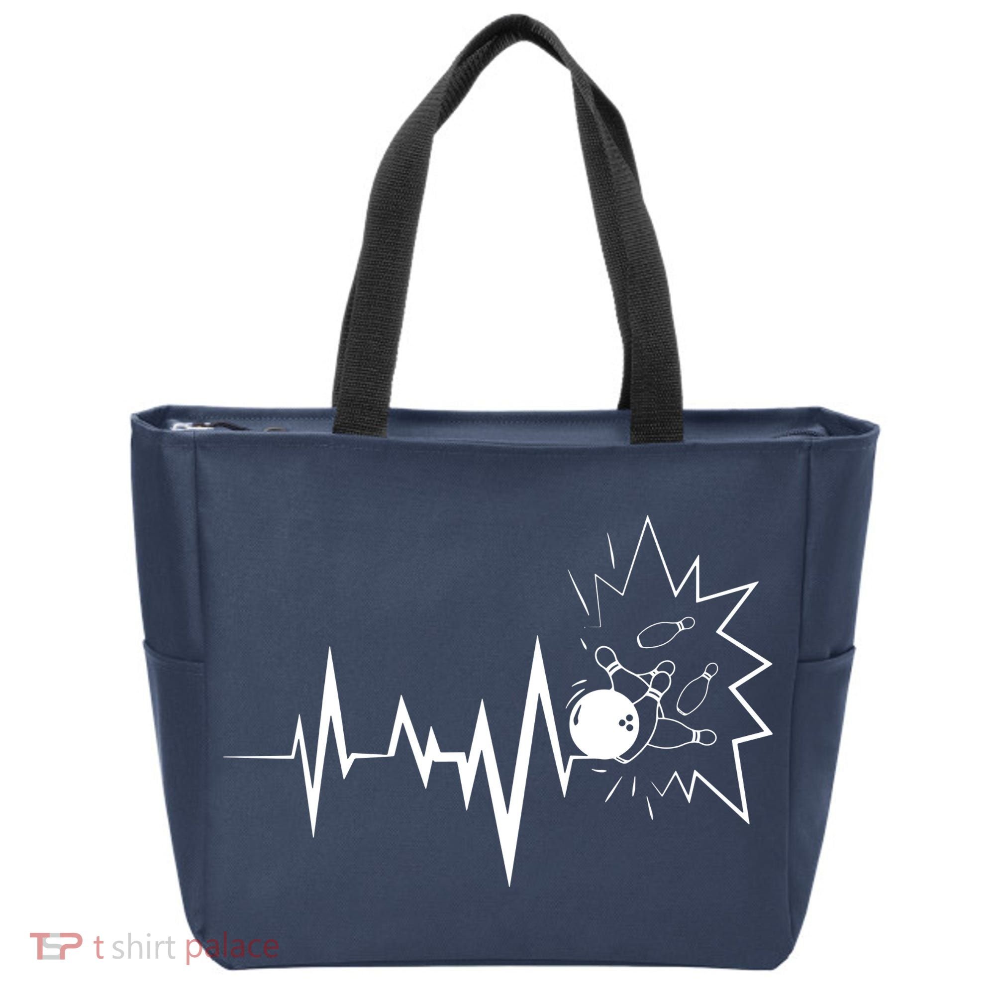 Bowling Heartbeat For Bowling Lovers And Players Tote Bag