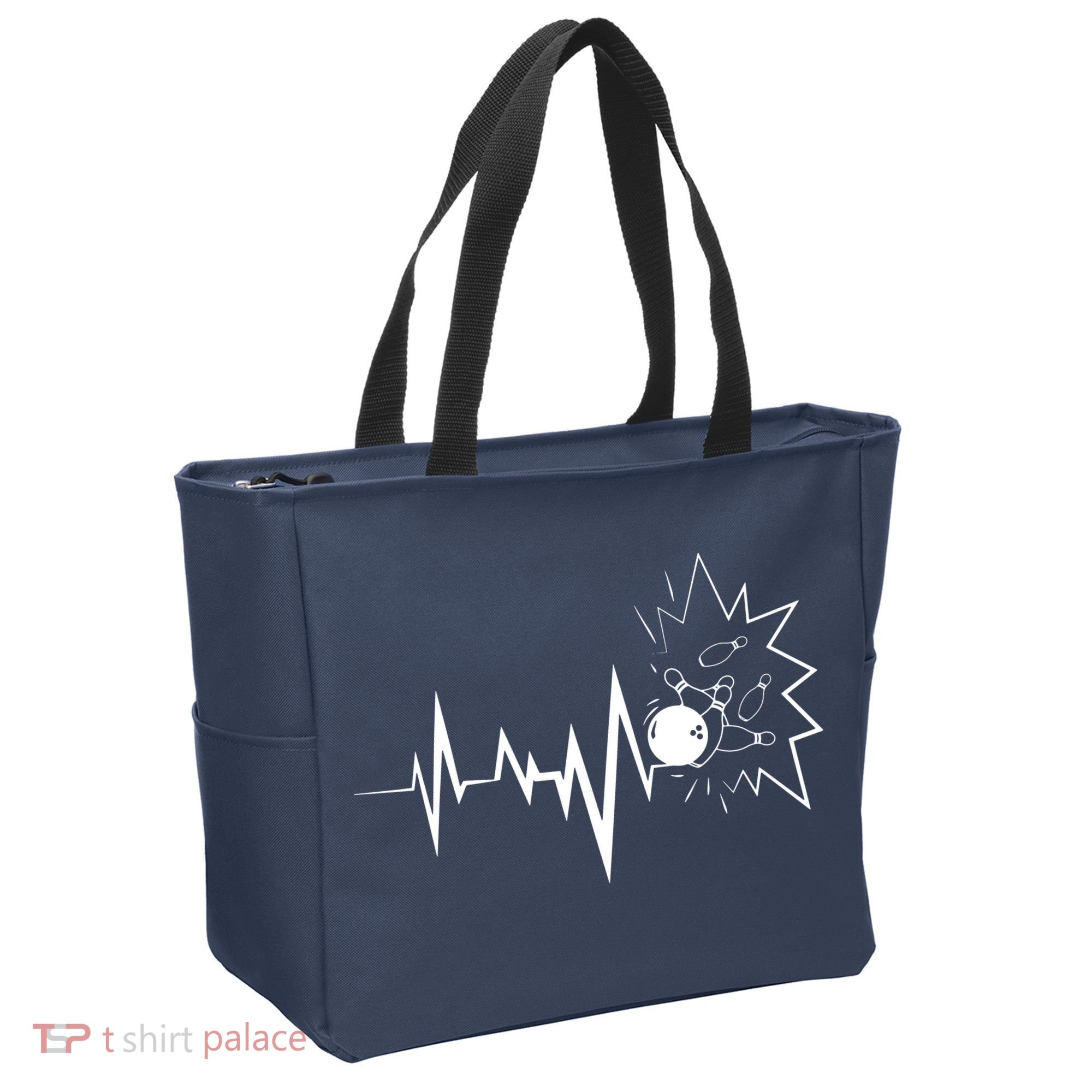 Bowling Heartbeat For Bowling Lovers And Players Tote Bag