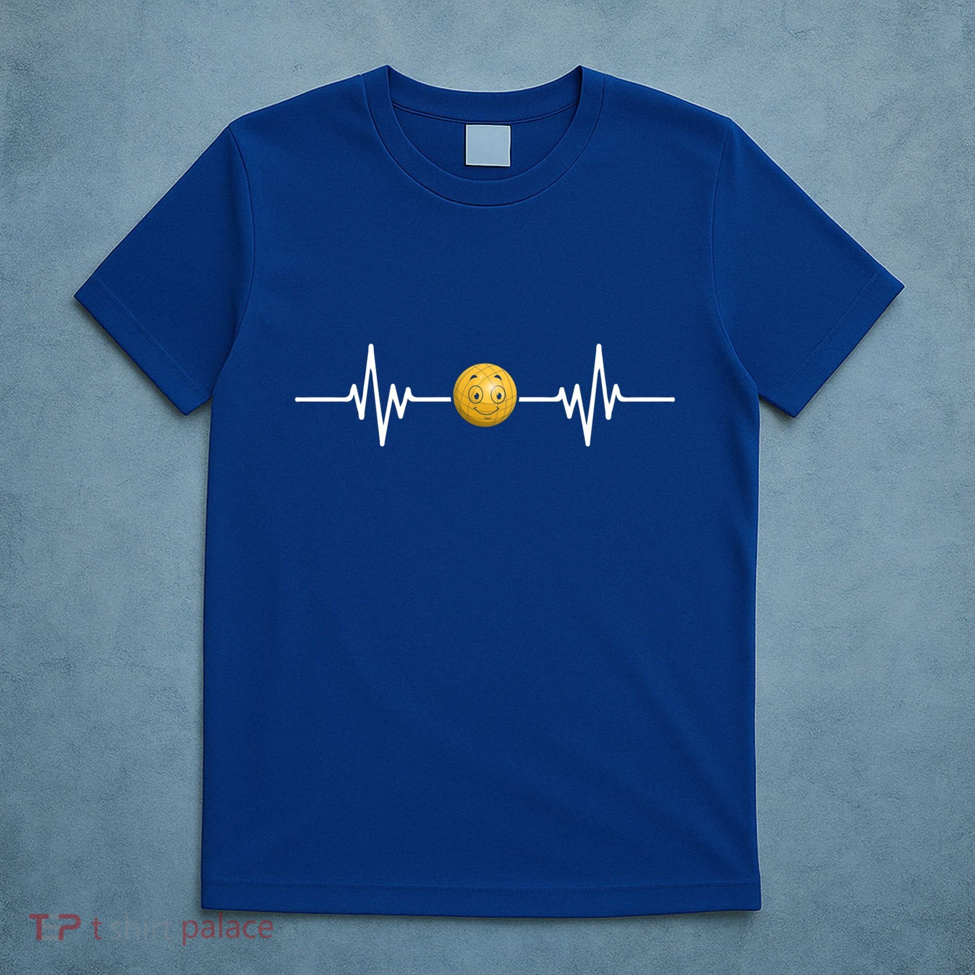 Boccia Heartbeat Funny Bocce Ball Face Bocce Ball Player Meaningful Gift T-Shirt