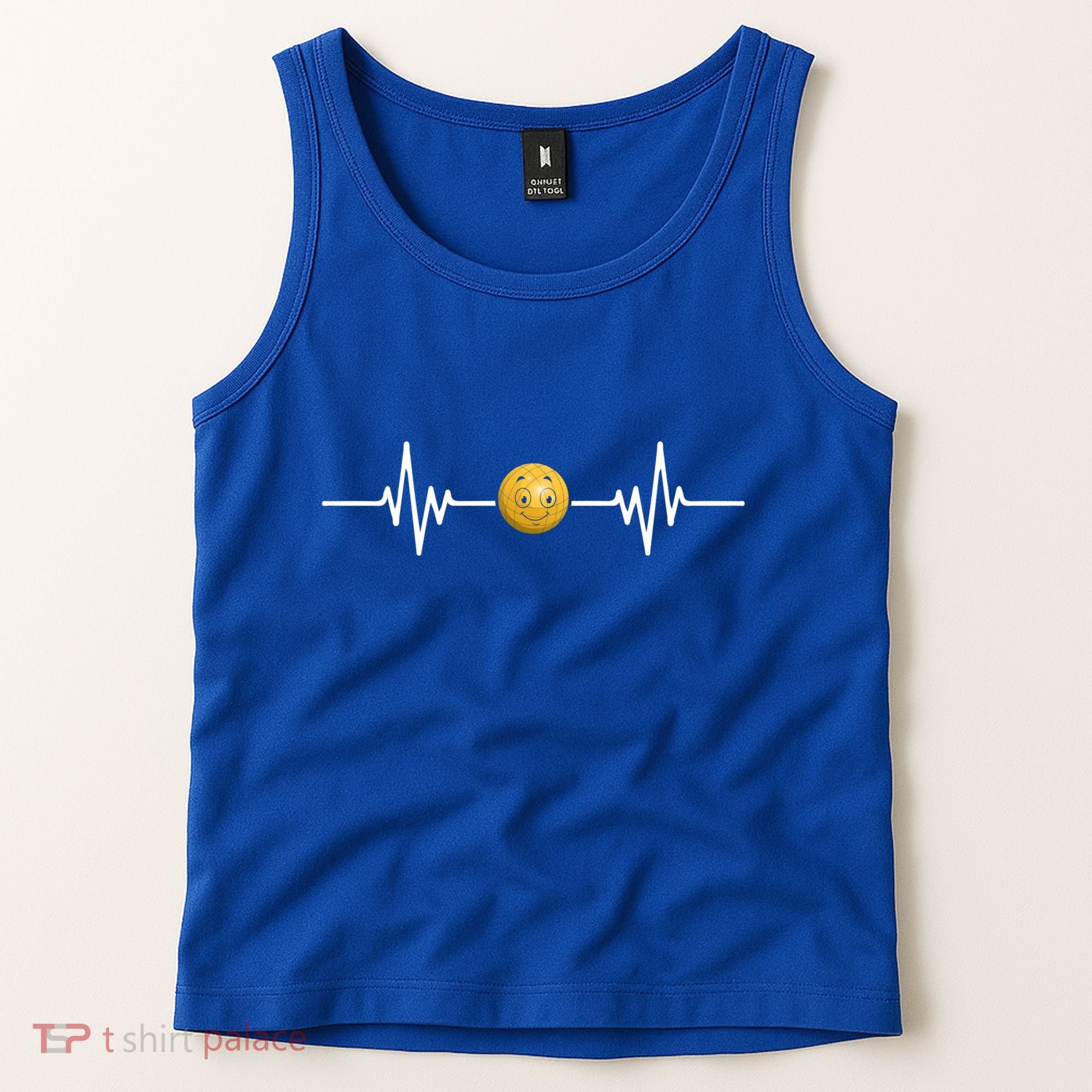 Boccia Heartbeat Funny Bocce Ball Face Bocce Ball Player Meaningful Gift Tank Top