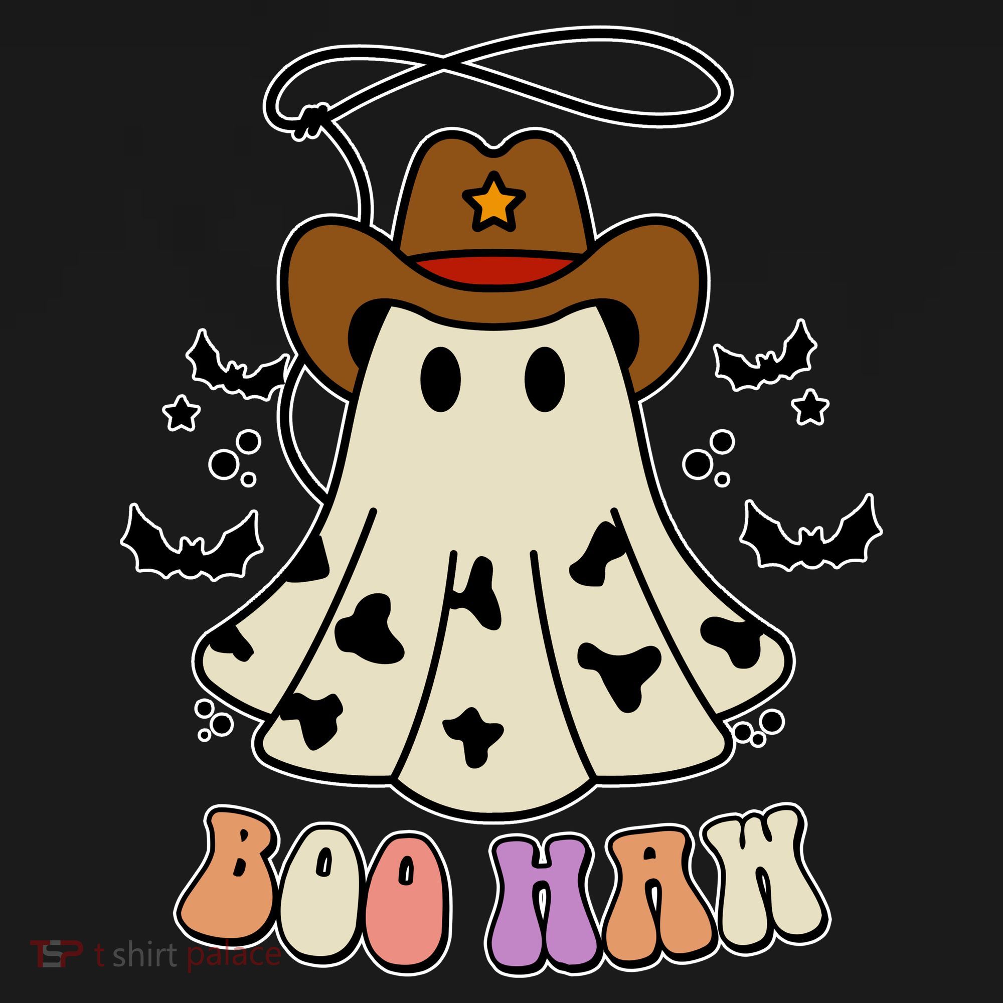 Boo Haw Ghost Western Cowboy Cowgirl Halloween Women's Hoodie