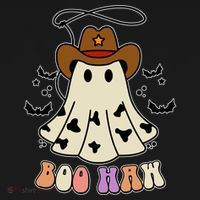Boo Haw Ghost Western Cowboy Cowgirl Halloween Women's Tank Top thumb 5