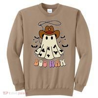 Boo Haw Ghost Western Cowboy Cowgirl Halloween Sweatshirt thumb 0
