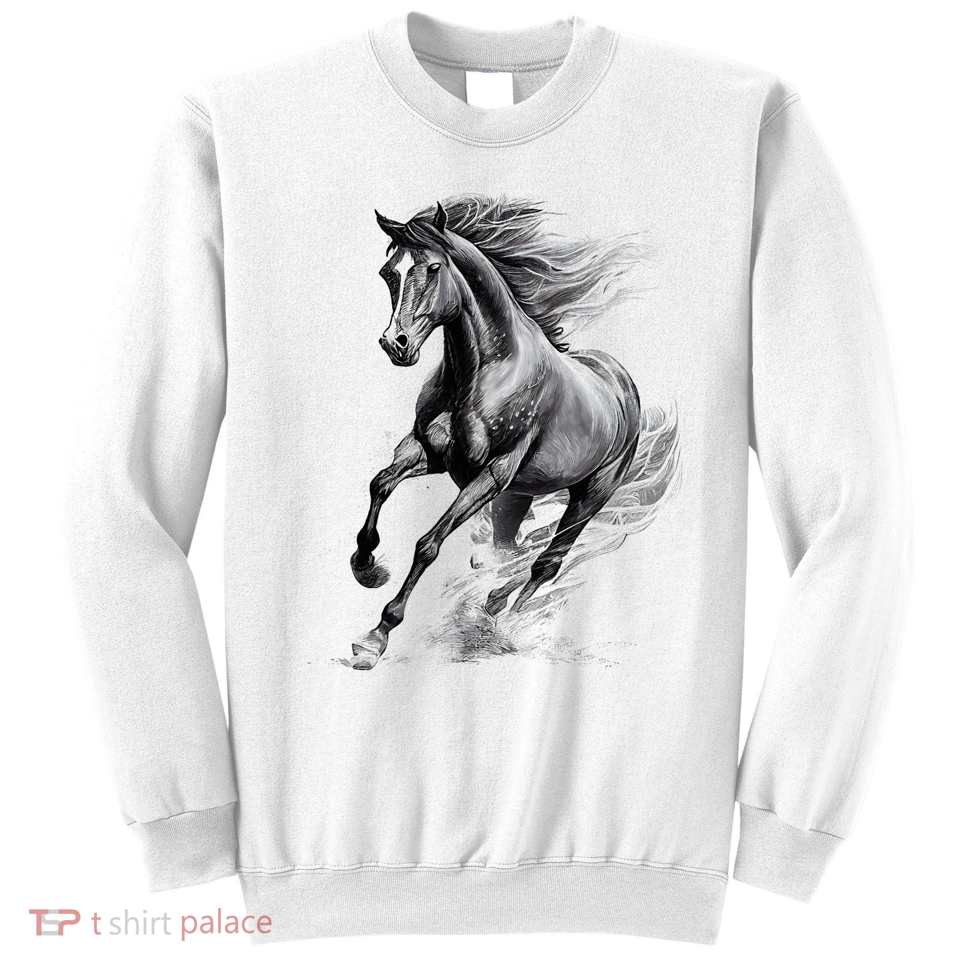 Beautiful Horse Graphic funny Horse Lover Sweatshirt