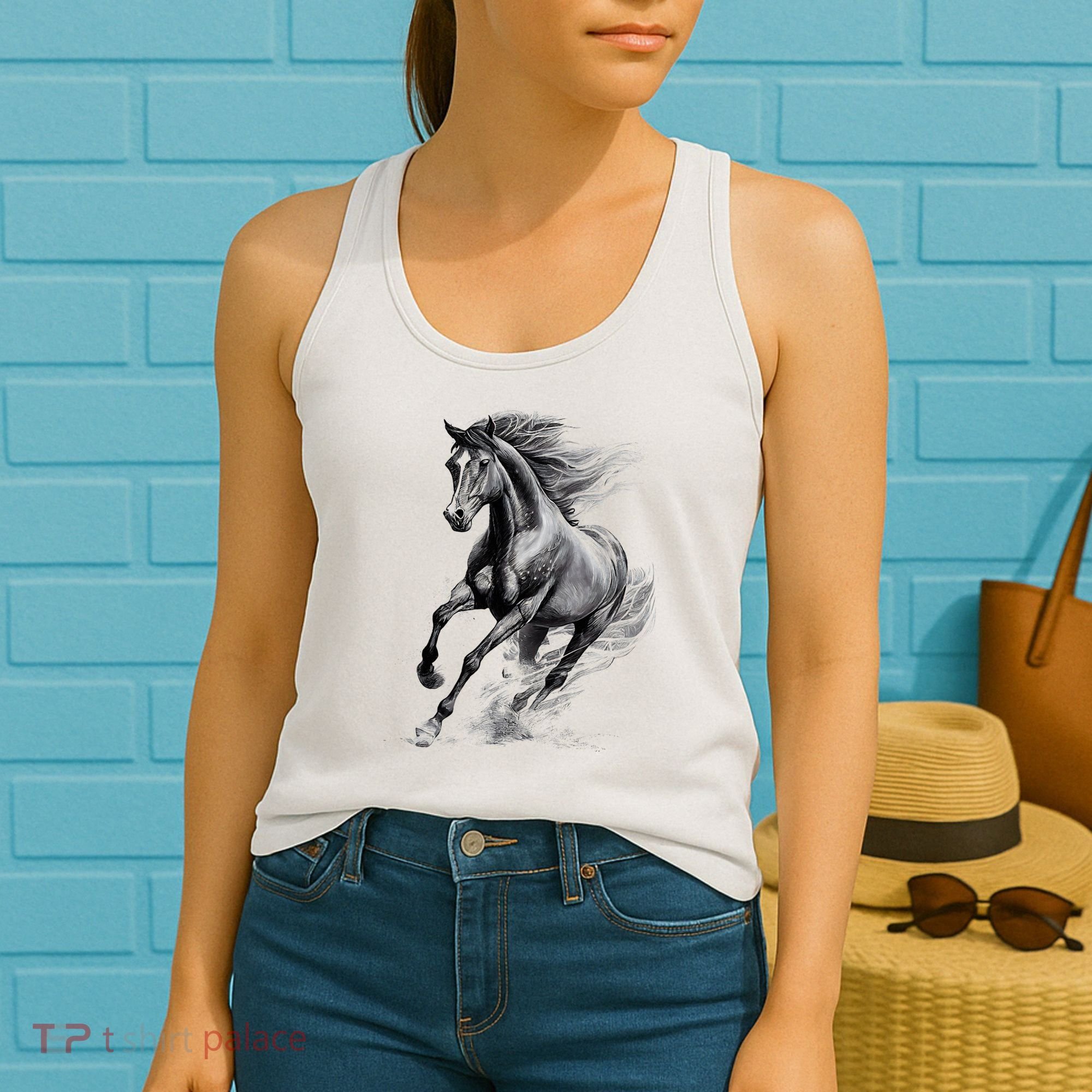 Beautiful Horse Graphic funny Horse Lover Women's Tank Top