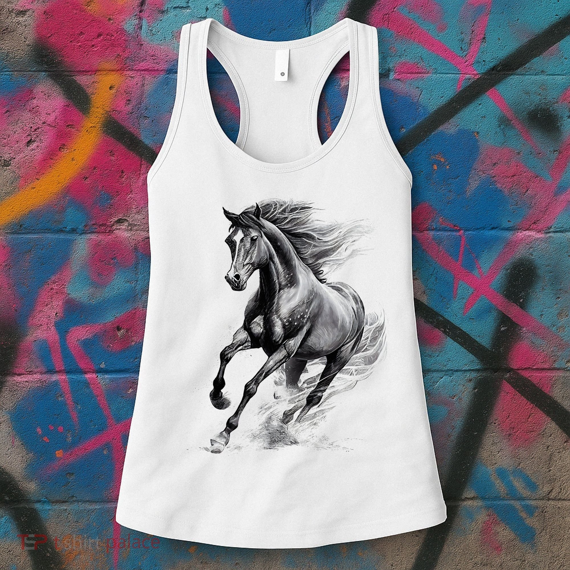 Beautiful Horse Graphic funny Horse Lover Women's Tank Top