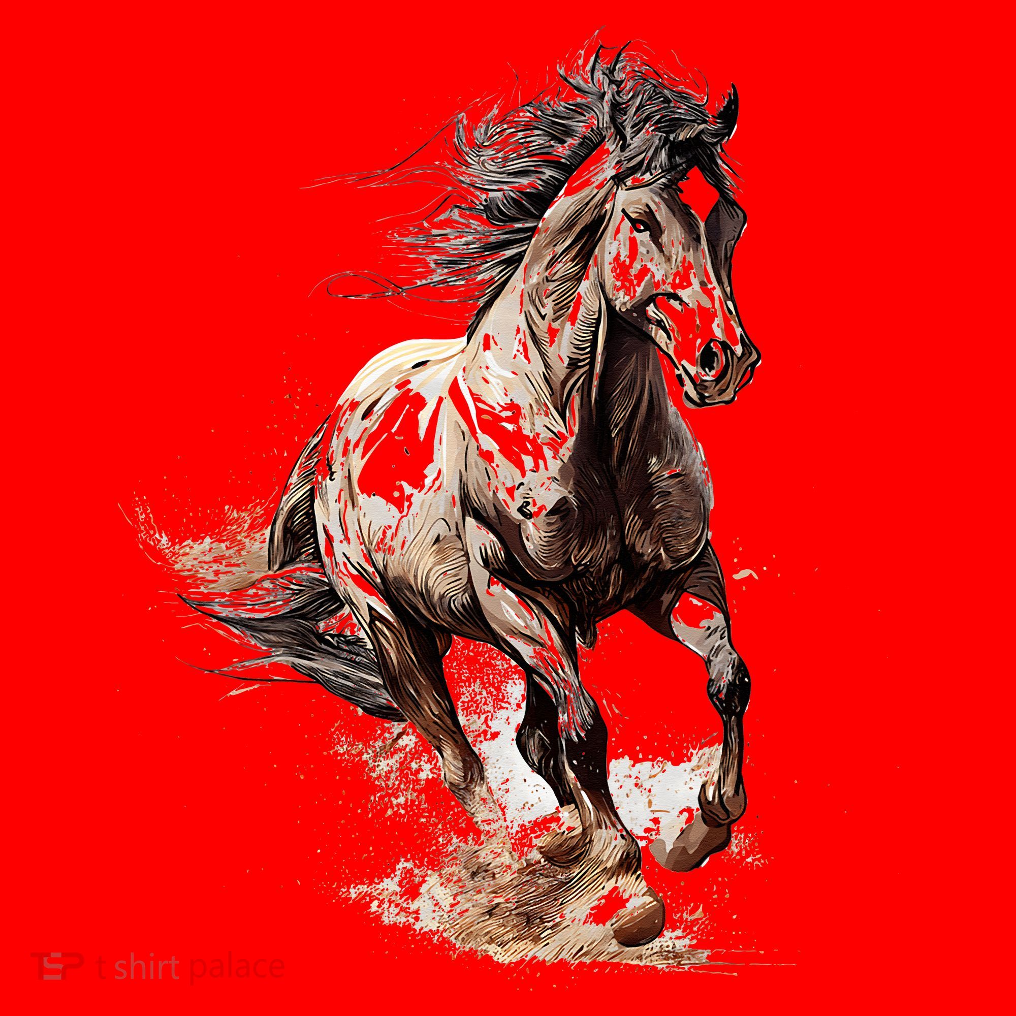 Beautiful Horse Graphic Horse Santa Hat
