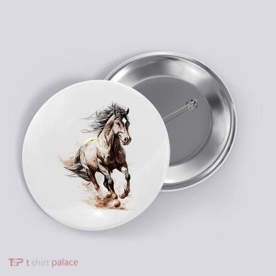 Beautiful Horse Graphic Horse Button