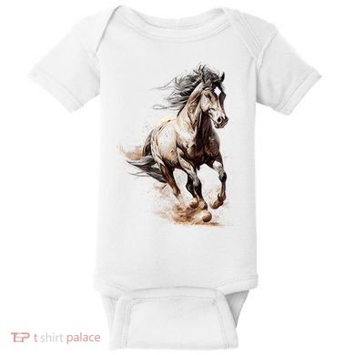 Beautiful Horse Graphic Horse Baby Bodysuit