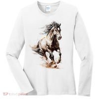 Beautiful Horse Graphic Horse Women's Long Sleeve Shirt thumb 0
