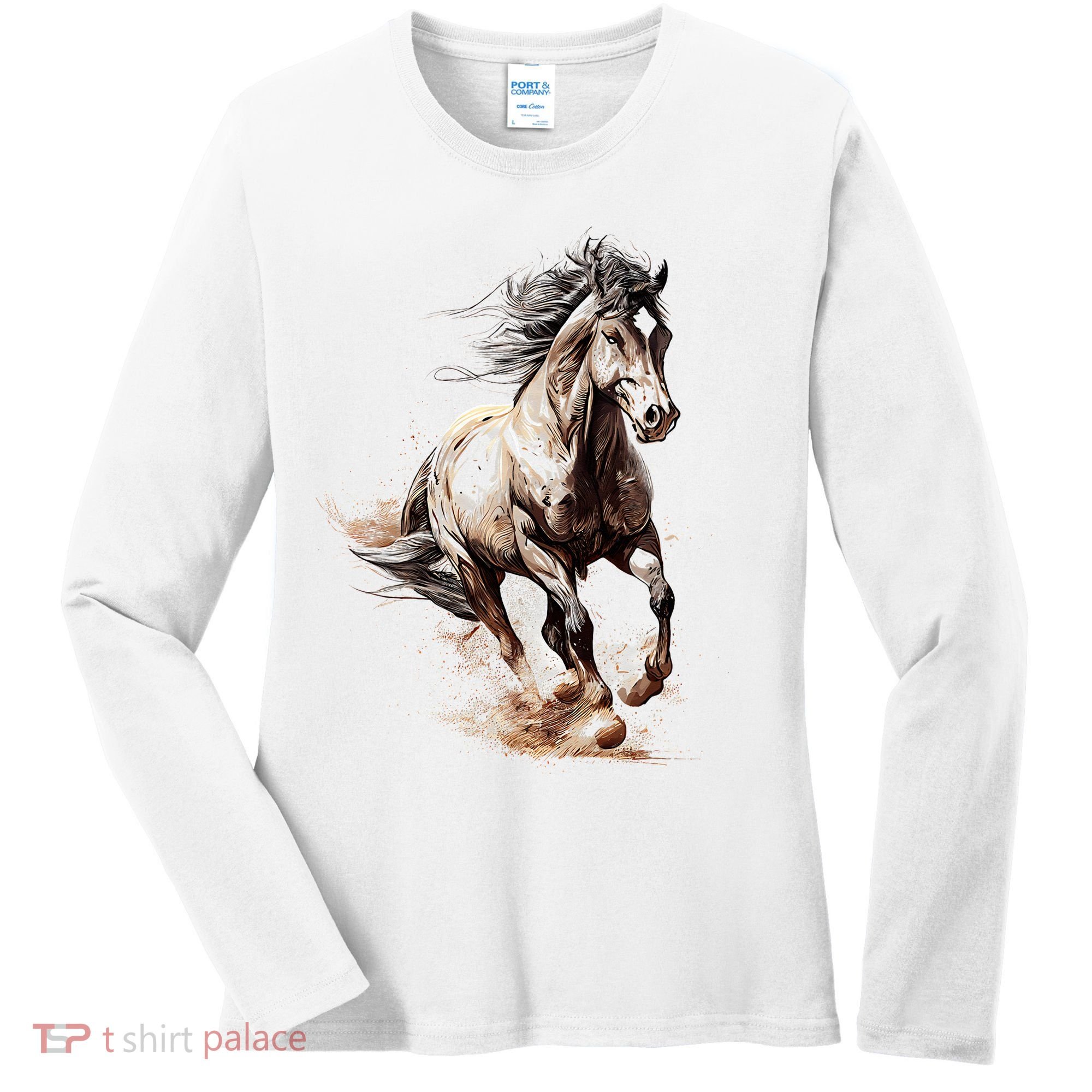 Beautiful Horse Graphic Horse Women's Long Sleeve Shirt