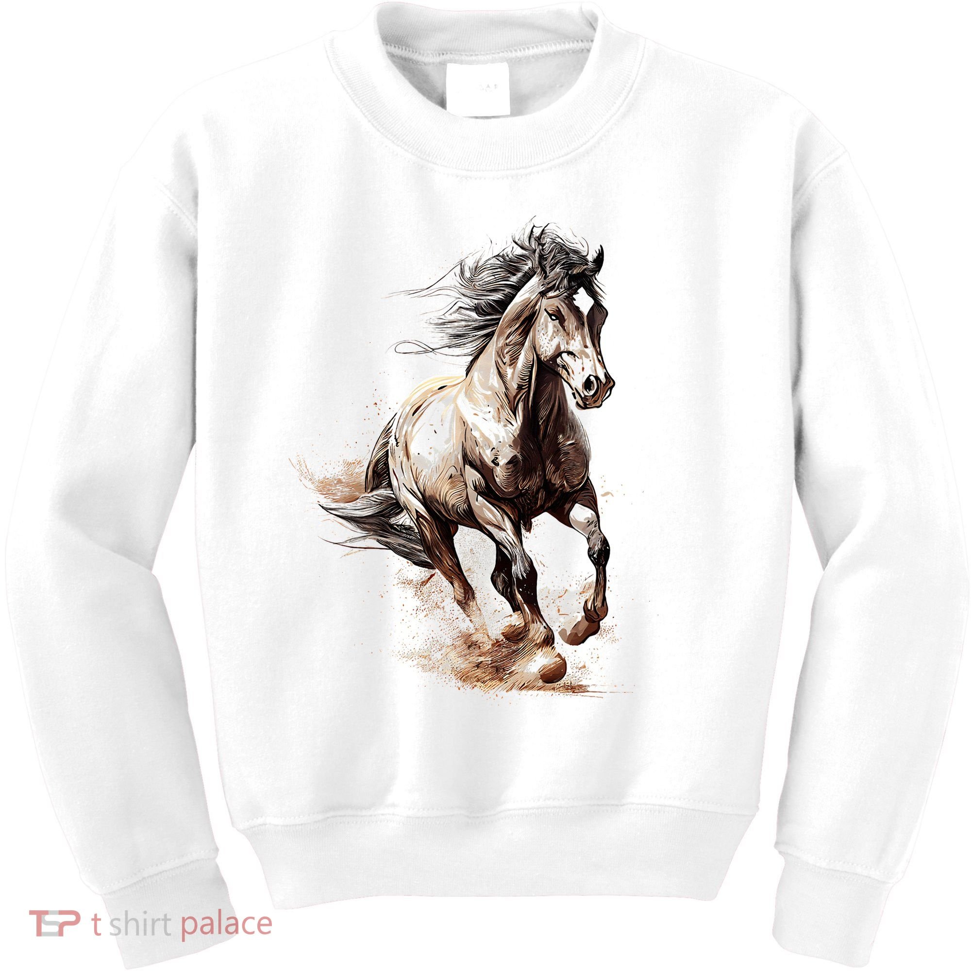 Beautiful Horse Graphic Horse Kids Sweatshirt